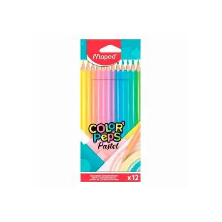 (832069) MAPED LÁPICES DE COLORES COLOR´PEPS PASTEL SURTIDOS ESTUCHE 12 UD