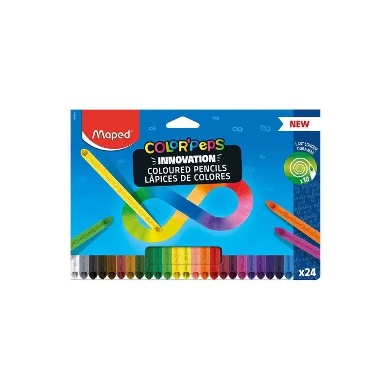 (861601) MAPED LÁPICES DE COLORES COLOR´PEPS INFINITY C/SURTIDOS ESTUCHE 24 UD