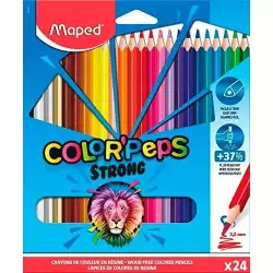 (862724) MAPED LÁPICES DE COLORES COLOR´PEPS STRONG C/SURTIDOS ESTUCHE 24 UD