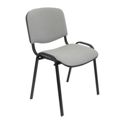 (26ARAN40) PIQUERAS Y CRESPO SILLA FIJA APILABLE ISO TAPIZADA ARAN GRIS CLARO - PACK DE 4