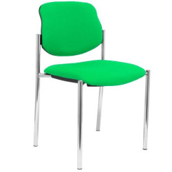 (27CRBALI15) PIQUERAS Y CRESPO SILLA FIJA STYL SIN BRAZOS CHASIS CROMO TEJIDO BALI VERDE