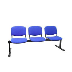 (B3ARAN229) PIQUERAS Y CRESPO BANCADA ISO 3 PLAZAS TAPIZADO ARAN AZUL