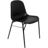 (PACK423NE) PIQUERAS Y CRESPO PACK DE 4 SILLAS FIJAS APILABLES BETA ASIENTO Y RESPALDO PVC NEGRO