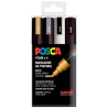 (182634683) POSCA MARCADOR  PC-5M/4C NO PERMANENTE 1.8MM-2.5MM COLORES SURTIDOS GSWB -ESTUCHE 4U-