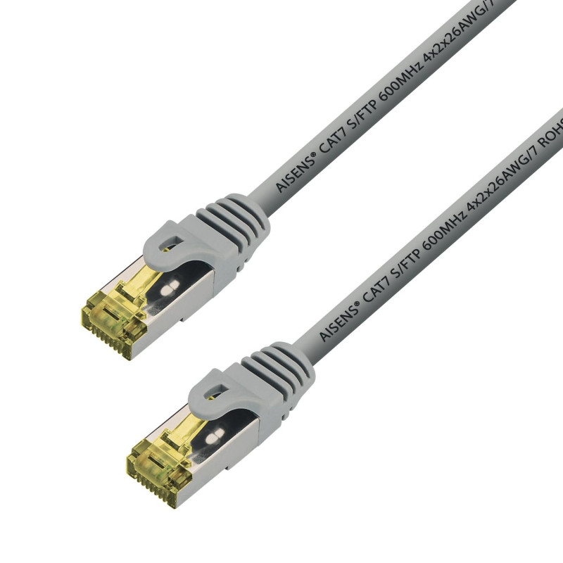 (A146-0338) AISENS CABLE DE RED LATIGUILLO RJ45 LSZH CAT.7 600MHZ S/FTP PIMF AWG26 GRIS 10M