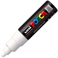 (300079000) POSCA MARCADOR  PC-7M NO PERMANENTE PUNTA FORMA DE BALA  4,5-5,5MM BLANCO