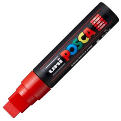 (300277000) POSCA MARCADOR  PC-17K NO PERMANENTE PUNTA BISELADA 15MM ROJO