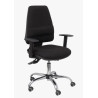(14ASB840B10CRRPL) PIQUERAS Y CRESPO SILLA ELCHE S 24H CP BRAZOS REGULABLES TEJIDO BALI COLOR NEGRO