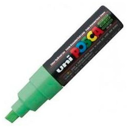 (300467000) POSCA MARCADOR  PC-8K NO PERMANENTE PUNTA BISELADA 8.0MM VERDE CLARO