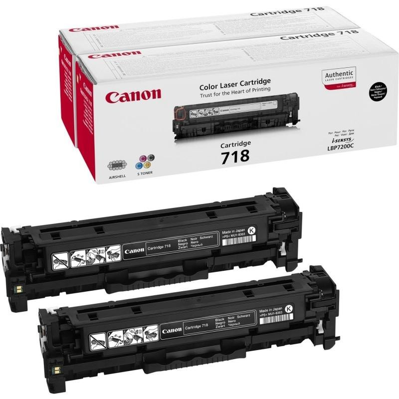 (2662B005AA) CANON TONER NEGRO LBP 7200CDN - SERIE MF 83XX - CRG 718BK (PACK 2)
