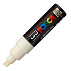 (300574000) POSCA MARCADOR  PC-8K NO PERMANENTE PUNTA BISELADA 8.0MM MARFIL