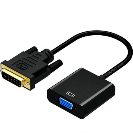 (A147-0352) AISENS CONVERSOR DVI-D A VGA 24+1/M - HDB15/H NEGRO 10CM