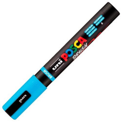 (311787000) POSCA MARCADOR PC-5BR BRUSH PUNTA M SEMIFLEXIBLE AZUL CLARO