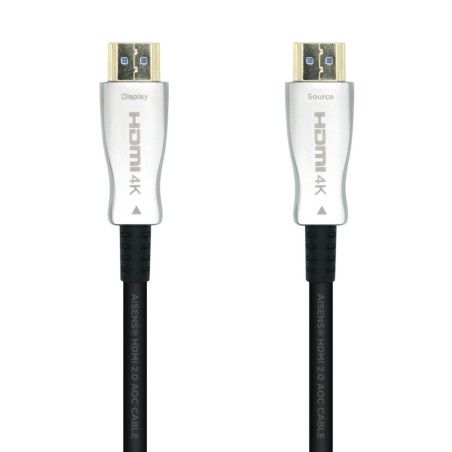 (A148-0378) AISENS CABLE HDMI V2.0 AOC (ACTIVE OPTICAL CABLE) PREMIUM ALTA VELOCIDAD HEC 4K@60HZ 18GBPS A/M - A/M NEGRO 20M