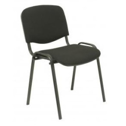 (PACK426ARAN840) PIQUERAS Y CRESPO PACK DE 4 SILLAS FIJAS APILABLES ISO TAPIZADA ARAN NEGRO