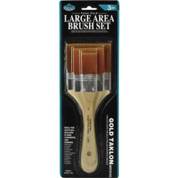 (RART-140) ROYAL LANGNICKEL SET DE 3 BROCHAS DE PELO TAKLON RUBIO