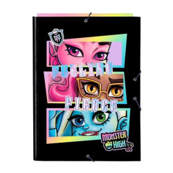 (512398068) SAFTA CARPETA CON GOMAS FOLIO 3 SOLAPAS MONSTER HIGH "CREEP"