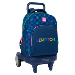 (612550218) SAFTA MOCHILA GDE. C/RUEDAS COMPACT EVOL. EXT. BENETTON "DAMERO"