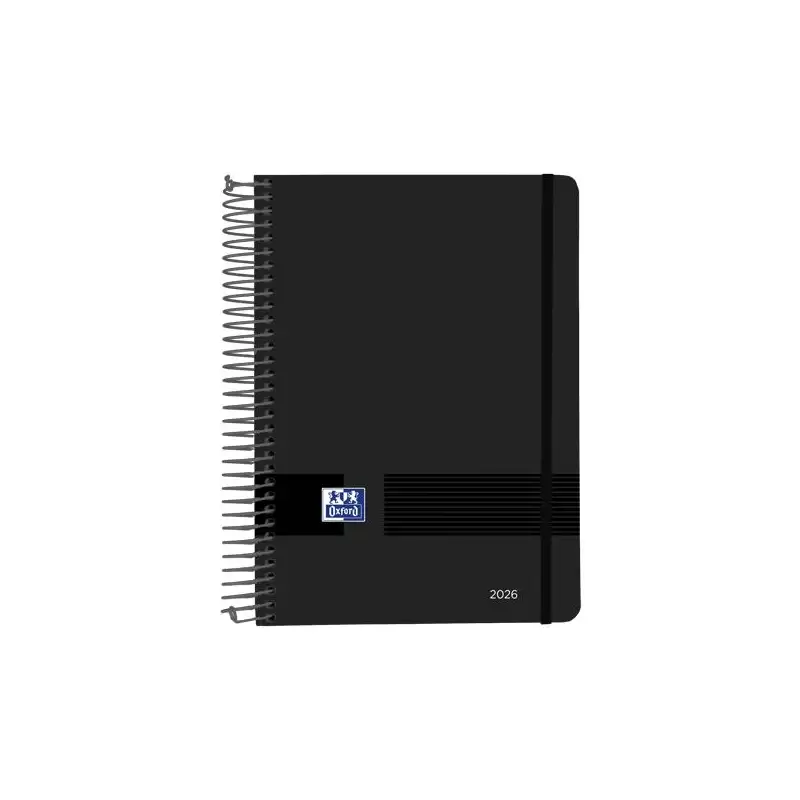 (400201730) OXFORD AGENDA ANUAL LIVE&GO ESPIRAL A5 320H DP NEGRO 2026
