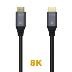 (A150-0426) AISENS CABLE HDMI V2.1 PREMIUM ALTA VELOCIDAD HEC 8K@60HZ 48GBPS A/M - A/M GRIS/NEGRO 1