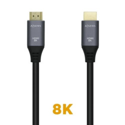 (A150-0427) AISENS CABLE HDMI V2.1 PREMIUM ALTA VELOCIDAD HEC 8K@60HZ 48GBPS A/M - A/M GRIS/NEGRO 1