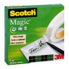 (7100027389) SCOTCH CINTA ADHESIVA INVISIBLE MAGIC ROLLO 25MM X 66M CAJA INDIVIDUAL