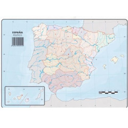 (501) SELVI MAPA MUDO POLÍTICO DE ESPAÑA A4 -50U-