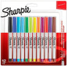 (2065408) SHARPIE ROTULADOR PERMANENTE PUNTA ULTRAFINA C/SURTIDOS BLÍSTER 12 UD