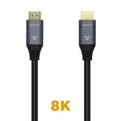 (A150-0428) AISENS CABLE HDMI V2.1 PREMIUM ALTA VELOCIDAD HEC 8K@60HZ 48GBPS A/M - A/M GRIS/NEGRO 2