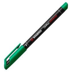 (842/36) STABILO MARCADOR PERMANENTE OHPEN UNIVERSAL PUNTA FINA 0.7MM VERDE CAJA 10 UD