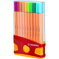 (8820-03) STABILO ROTULADORES POINT 88 C/SURTIDOS ESTUCHE COLORPARADE ROJO 20 UD