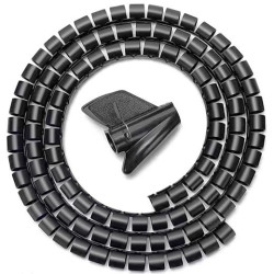 (A151-0406) AISENS ORGANIZADOR DE CABLE EN ESPIRAL 25MM NEGRO 1