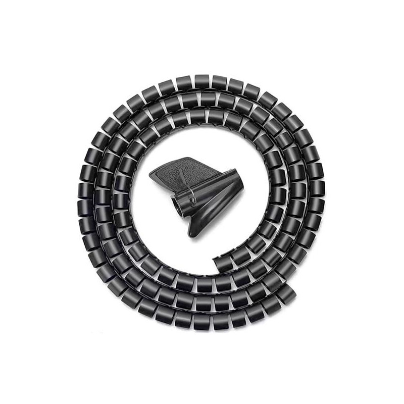 (A151-0406) AISENS ORGANIZADOR DE CABLE EN ESPIRAL 25MM NEGRO 1