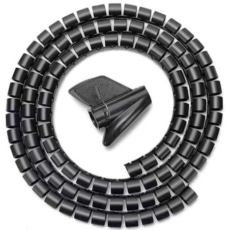 (A151-0406) AISENS ORGANIZADOR DE CABLE EN ESPIRAL 25MM NEGRO 1