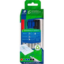 (316 C6-1) STAEDTLER ROTULADOR NO PERMANENTE LUMOCOLOR ECO+ EDITION 318 F 0,6MM C/SURTIDOS C/6U