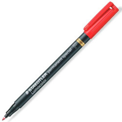 (319 F-2) STAEDTLER ROTULADOR ESPECIAL PERMANENTE LUMOCOLOR F ROJO