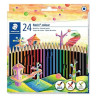 (185 C24) STAEDTLER LÁPICES DE COLORES NORIS COLOUR WOPEX ECOLÓGICO SURTIDOS ESTUCHE 24 UD