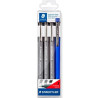 (308 S1WP3) STAEDTLER ROTULADOR PIGMENT LINER NEGRO ESTUCHE 3 UD + 1 PORTAMINAS DE REGALO
