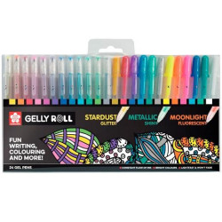 (POXPGBMIX24) TALENS SAKURA BOLÍGRAFOS GELLY ROLL MIXED ESTUCHE DE 24 C/SURTIDOS