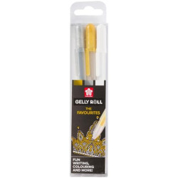 (POXPGBMIX3A) TALENS SAKURA ESTUCHE DE 3 BOLÍGRAFOS GELLY ROLL MIXED ORO/PLATA/BLANCO