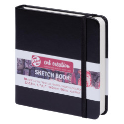 (9314004M) TALENS ARTS CREATION CUADERNO BOCETOS 12X12CM 80H 140GR NEGRO