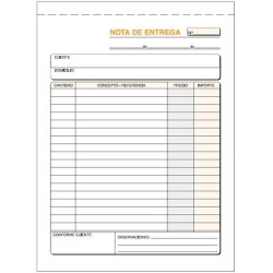 (T-57) TALONARIO ENTREGAS CUARTO NATURAL