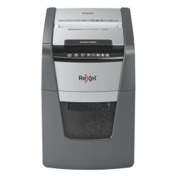 (2020100MEU) REXEL DESTRUCTORA AUTOMÁTICA OPTIMUM AUTOFEED 100M CORTE PARTÍCULAS P-5 (2X15 MM) ANTIATASCO NEGRO