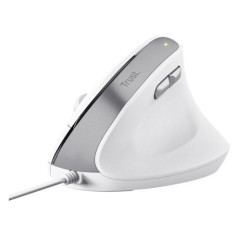 (25397) TRUST RATÓN ERGONÓMICO VERTICAL BAYO II CON CABLE 800/2400DPI BLANCO