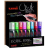 (182634541) UNIBALL MARCADOR DE TIZA LÍQUIDA CHALK PWE-5M/3D COLORES SURTIDOS EXPOSITOR 36 UD