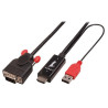 (41456) LINDY CABLE CONVERSOR HDMI  A VGA NEGRO 2,0M