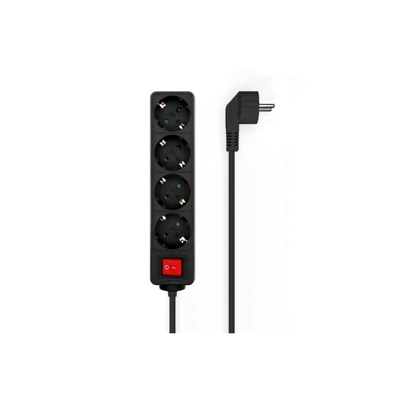(A154-0650) AISENS BASE MULTIPLE 4 TOMAS CON INTERRUPTOR CON CABLE 3X1