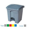 (26042) PAPELERA CON PEDAL 30 LITROS TAPA COLOR CUERPO GRIS