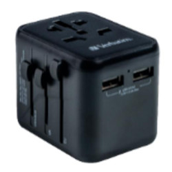 (49543) VERBATIM UTA-01 ADAPTADOR UNIVERSAL DE VIAJE CON 2 PUERTOS USB-A