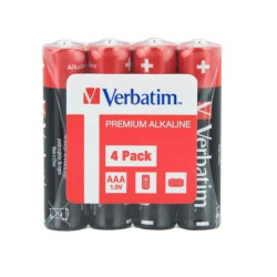 (49501) VERBATIM PILAS ALCALINAS AA - LR06 RETRACTILADAS - PACK 4 UDS